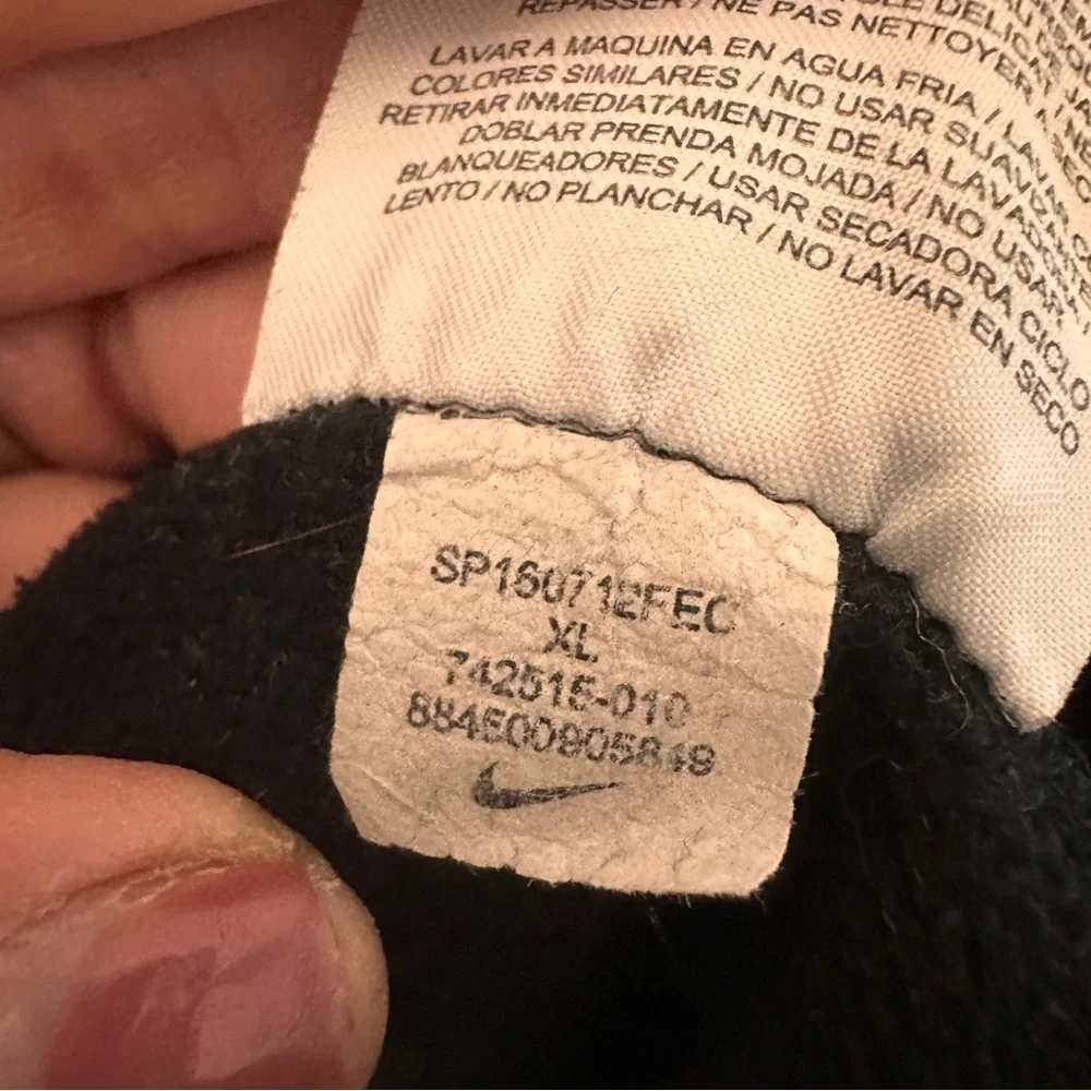 Nike Therma-Fit Unisex Black Gray Hoodie XL  Athletic Active Classic Sweatshirt